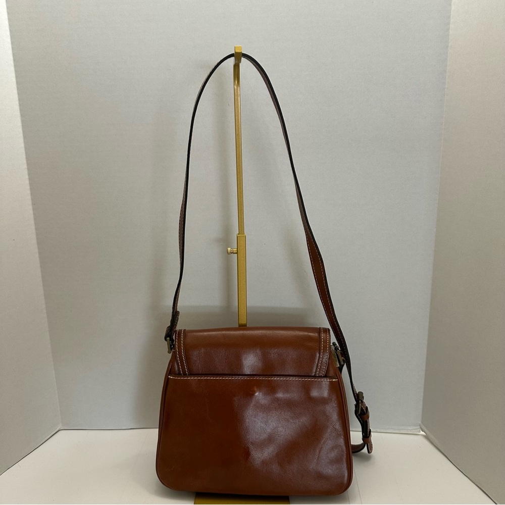 Patricia Nash Alimena Crossbody Shoulder Bag – Brown Leather, Heritage Collectio - Picture 4 of 10